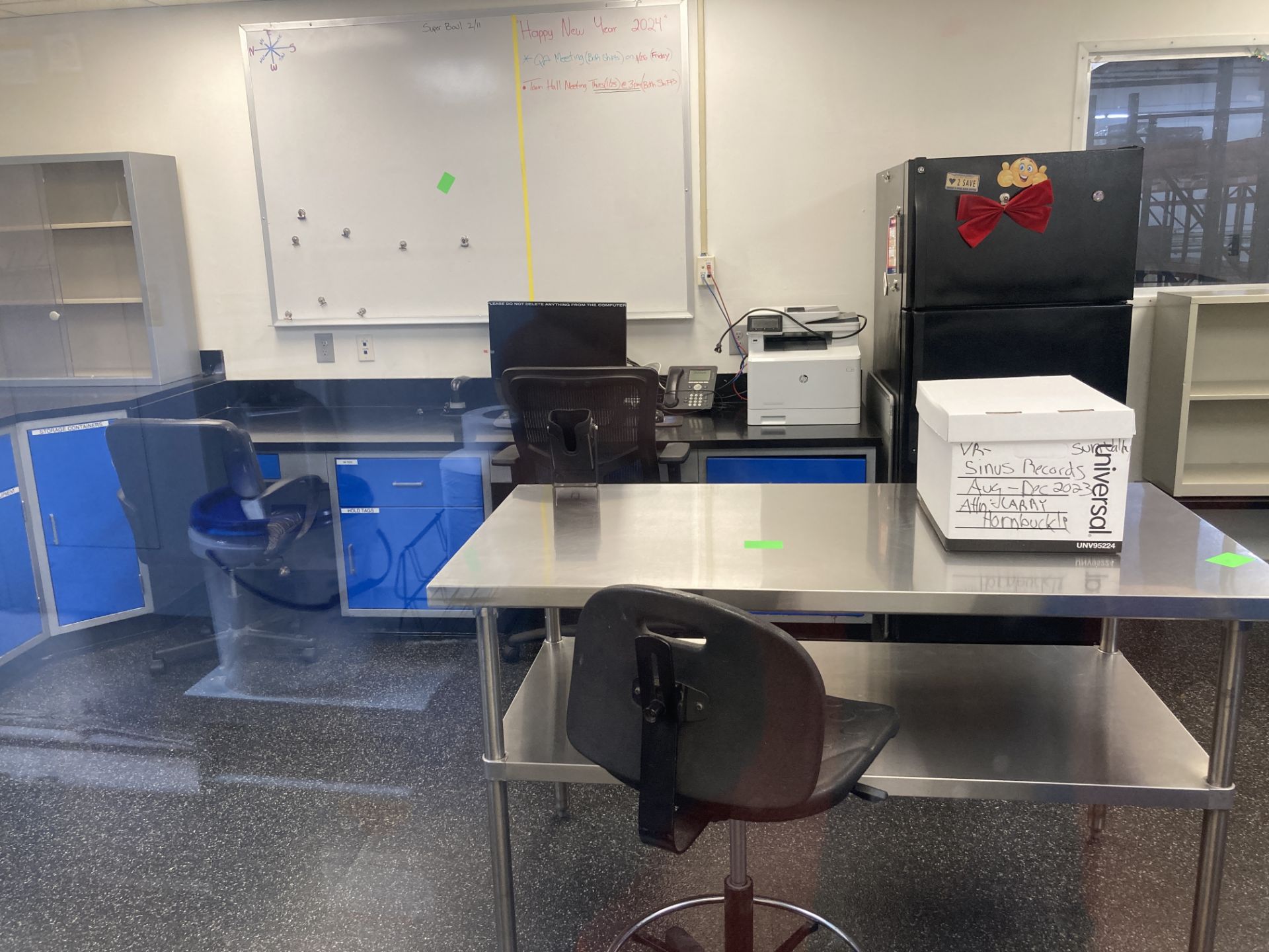 LOT OF laboratory counter, sink, shelf unit Rigging Fee: $ 325