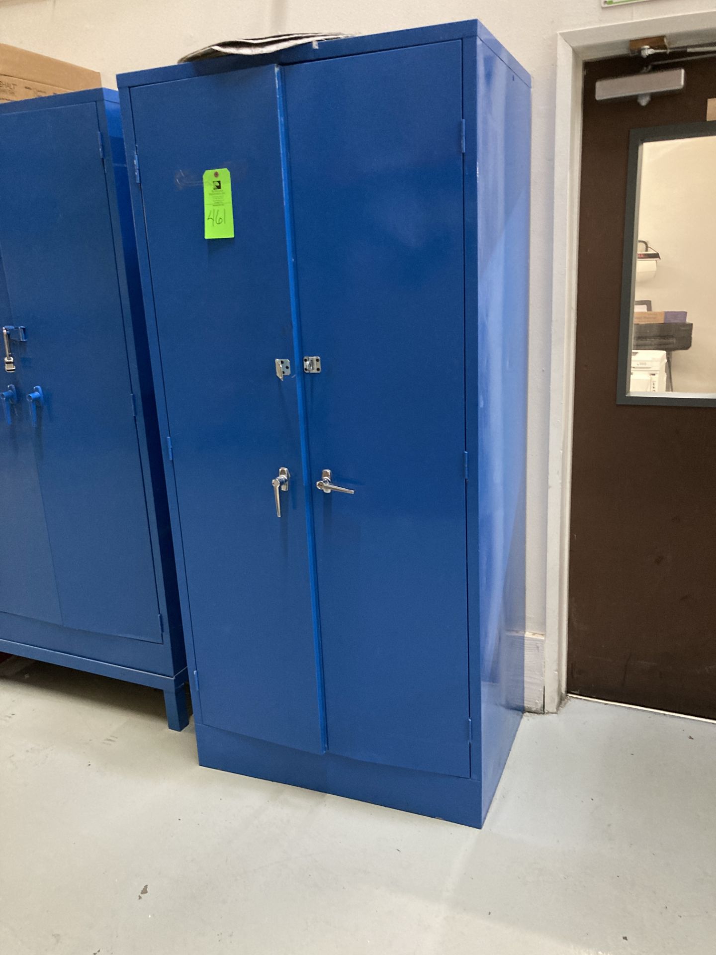 Steel storage cabinet, 36 in w x 24 in d x 78 in hgt Rigging Fee: $50