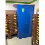 Steel storage cabinet, 36 in w x 18 in d x 78 in hgt Rigging Fee: $ 75