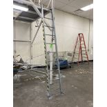 Galvanized ladder , 16 in rung width x 10 ft Rigging Fee: $ 125