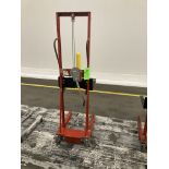 Wesco hand operated lift truck with straddle legs, approx. 500 lbs cap Rigging Fee: $ 50