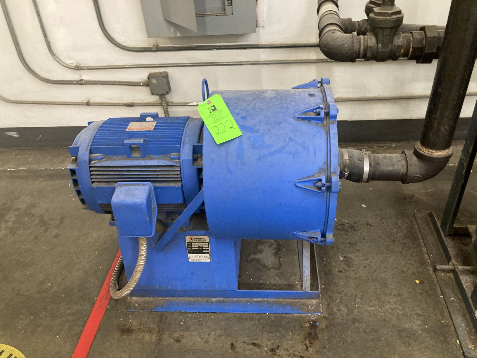 Sherman Industries vacuum pump with tank, model 1304-9568, 10 hp, 230/460 vac Rigging Fee: $ 425 - Image 2 of 2