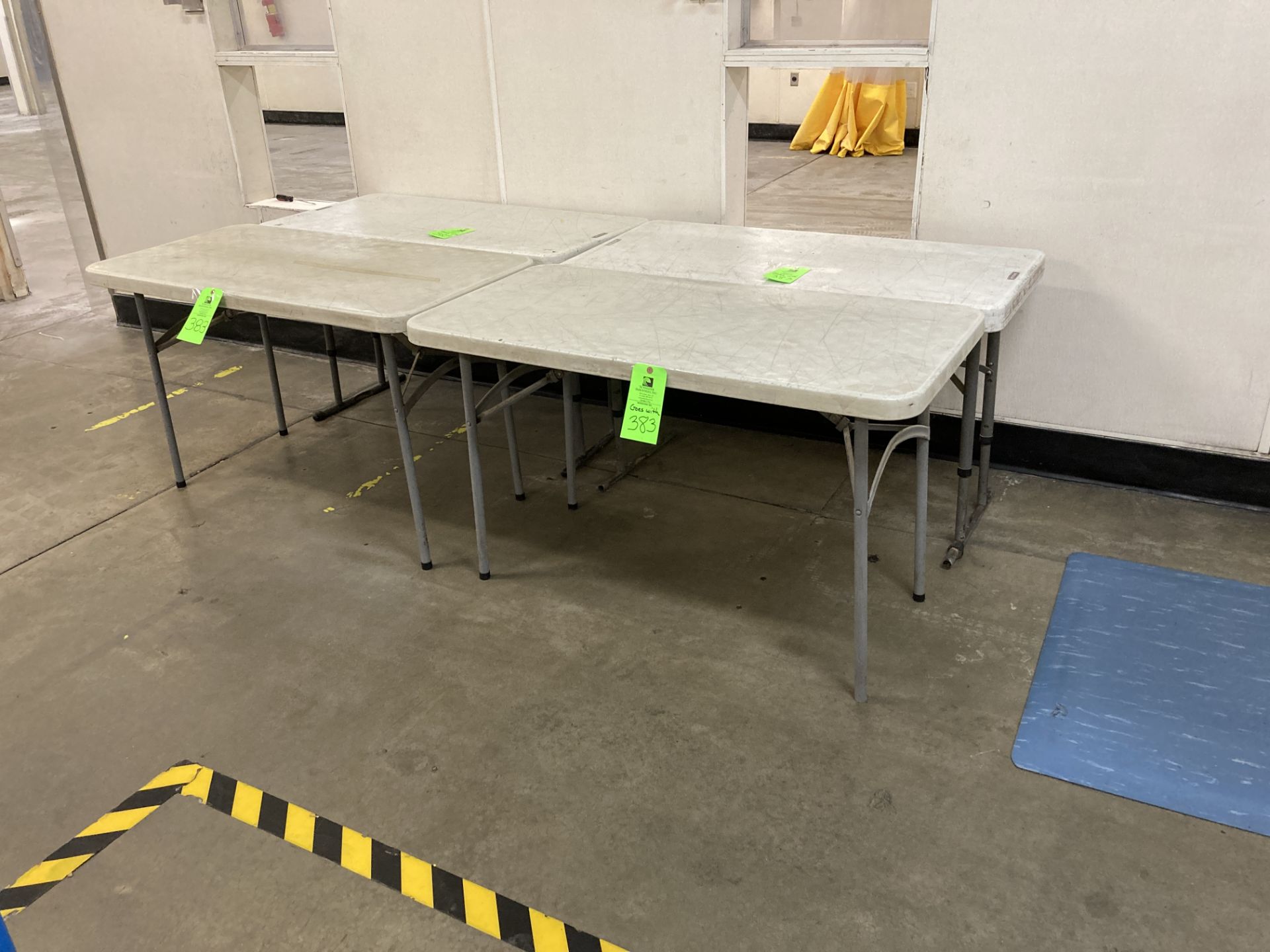 LOT OF 4 folding tables, 48 in x 24, Rigging Fee: $ 40