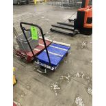 Lift table push cart, 400 lbs cap, 18 in x 27 table Rigging Fee: $ 35