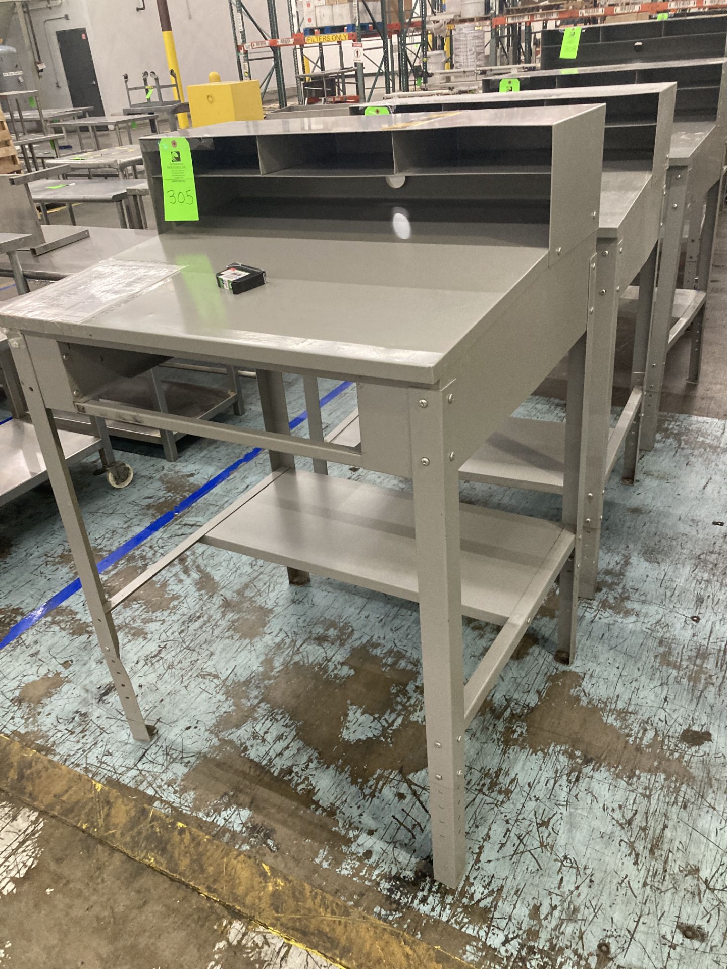 Qty. 6 Metal construction workstations. 35 in w x 30 in d Rigging Fee: $ 75 - Image 4 of 5