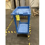 LOT OF 5 poly blue push cart, 18 in w x 24 in Rigging Fee: $50