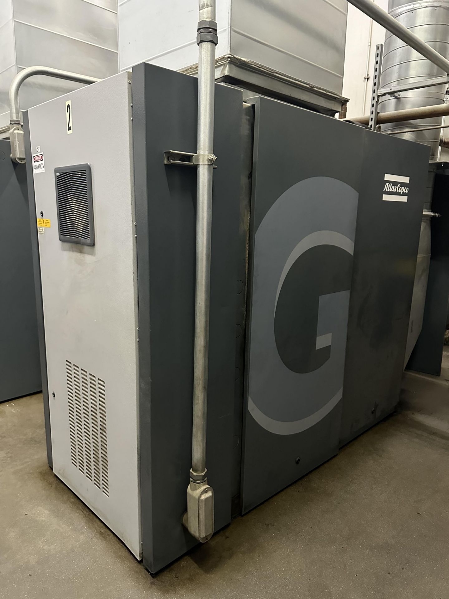 Atlas Copco Air Compressor, Model #GA75 VSD, S/N # API656479, Voltage 460, 60 Hz, 3Ph Rig Fee: $900