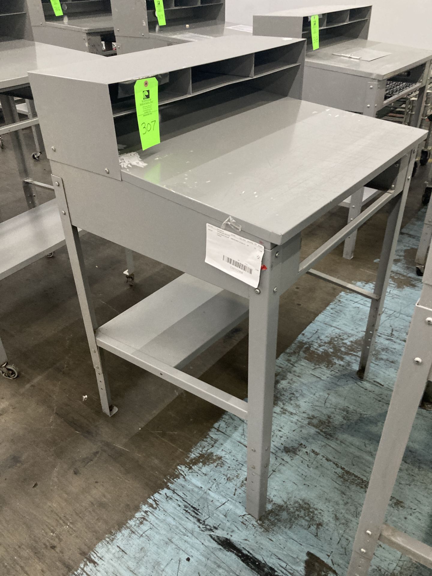Qty. 6 Metal construction workstations. 35 in w x 30 in d Rigging Fee: $ 75 - Image 2 of 5