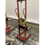 Wesco hand operated lift truck with straddle legs, approx. 500 lbs cap Rigging Fee: $ 50