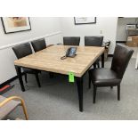 Mable top table with chairs, 59 in x 59 in Rigging Fee: $ 425