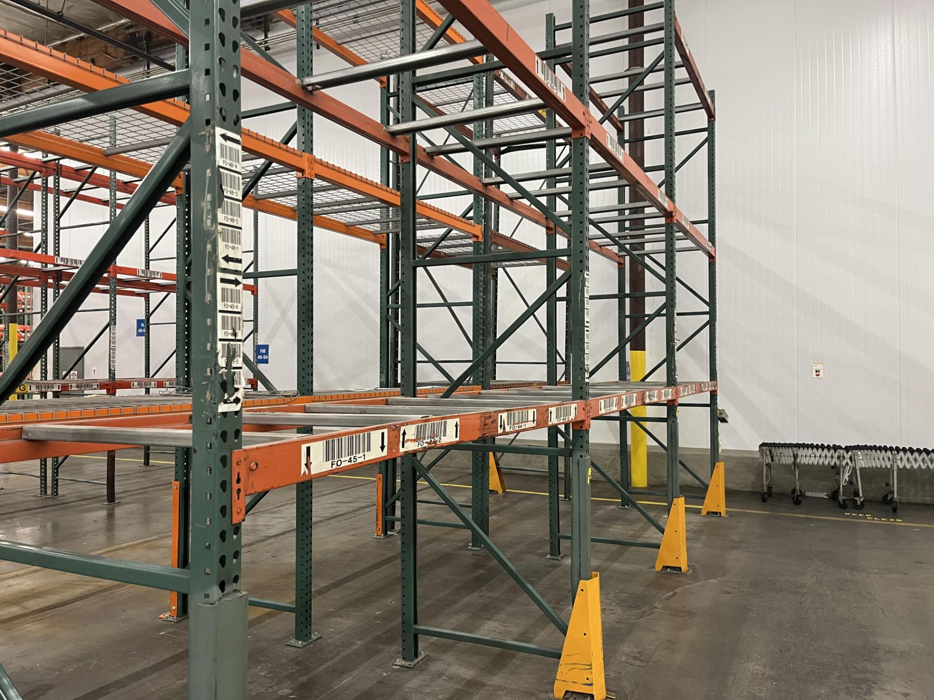 30 sections teardrop pallet racking, fits two pallets per section (Rigging Fee: 7500) - Image 2 of 3