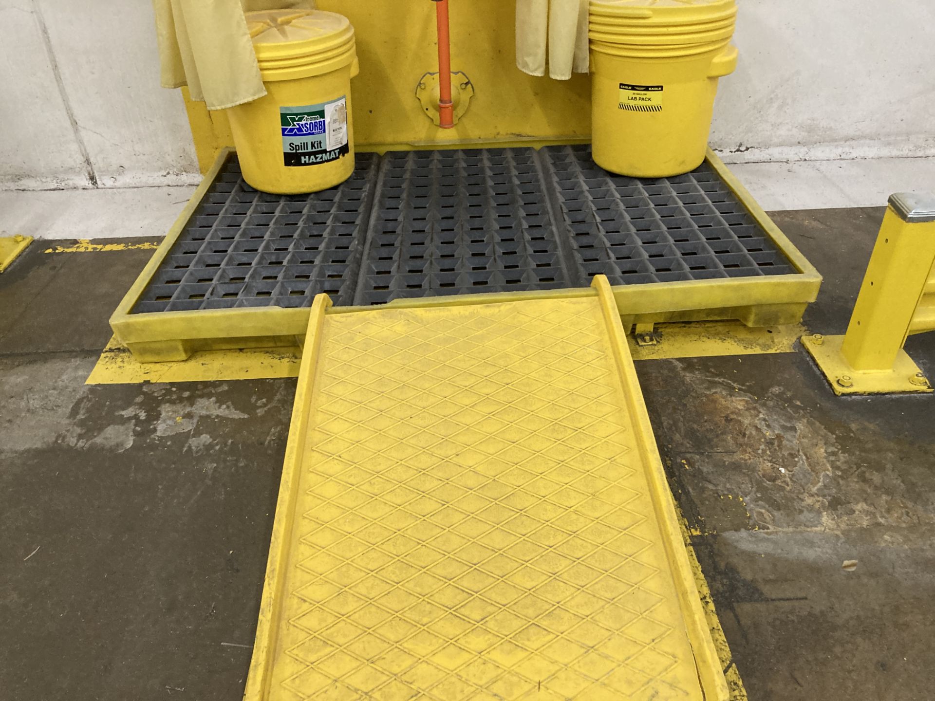 Shower / eye wash station with ramp, 2- spill kit, and spill station, 48 in x 60 in Rigging Fee: $ - Image 2 of 2