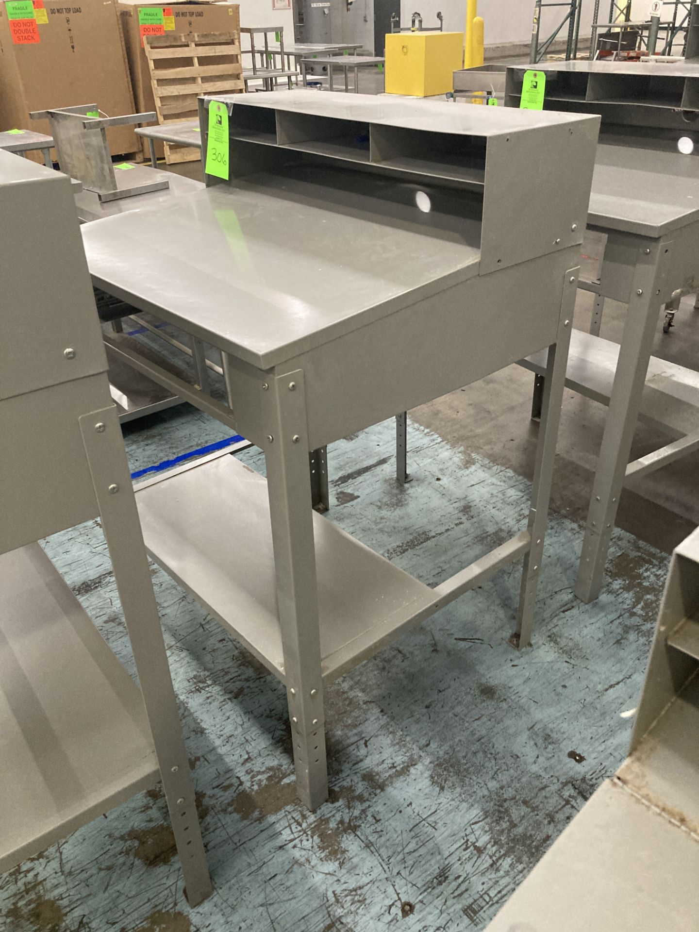 Qty. 6 Metal construction workstations. 35 in w x 30 in d Rigging Fee: $ 75 - Image 3 of 5