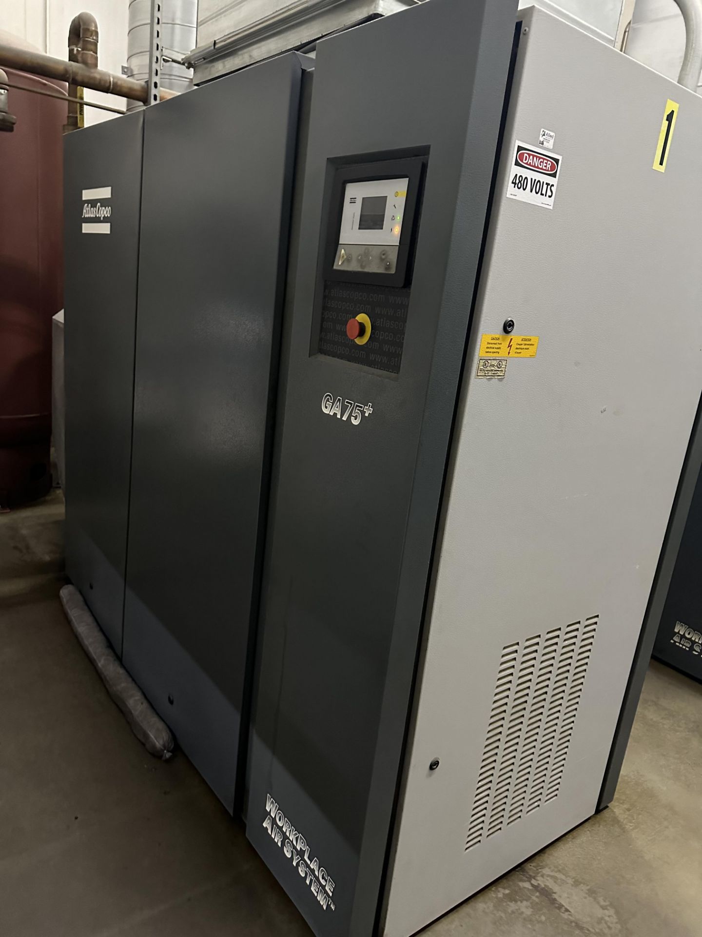 Atlas Copco Air Compressor, Model #GA75 VSD, S/N # API656479, Voltage 460, 60 Hz, 3Ph Rig Fee: $900 - Bild 3 aus 4