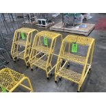 LOT OF 3 U-Line steel construction portable stair, 16 in w x 31 in hgt Rigging Fee: $35