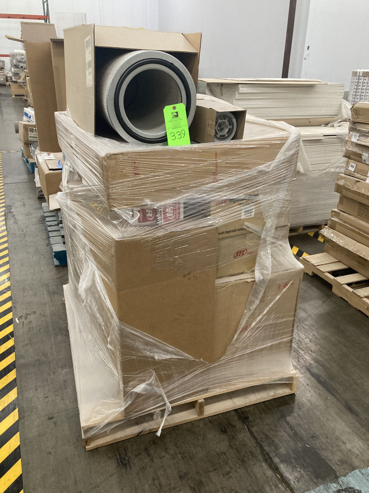 LOT OF pallet of filters Rigging Fee: $ 75