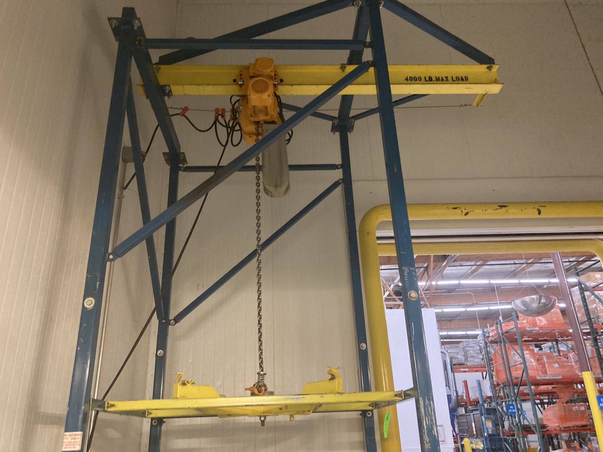 Harrington 2 ton hoist bag lift system, 460 vac, 4000 lbs max load Rigging Fee: $ 425 - Image 2 of 2