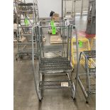 LOT OF 2 steel construction portable stair, 24 in x 19-1/2 in hgt Rigging Fee: $50