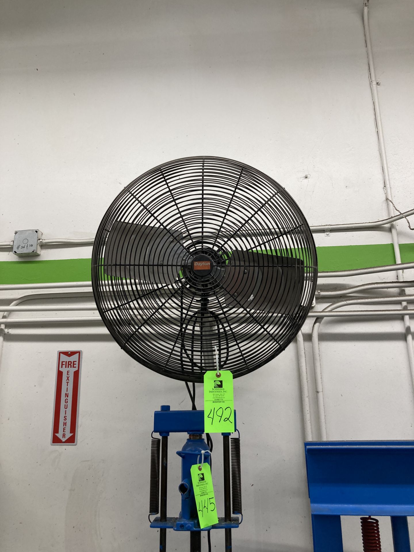 Dayton wall mount fan, 24 in dia , 115 vac Rigging Fee: $ 75
