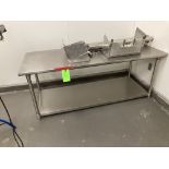 LOT OF 2 stainless steel tables, 30 in 60 in x 30 in h & 30 in x 72 in x 26 in h Rigging Fee: $ 75