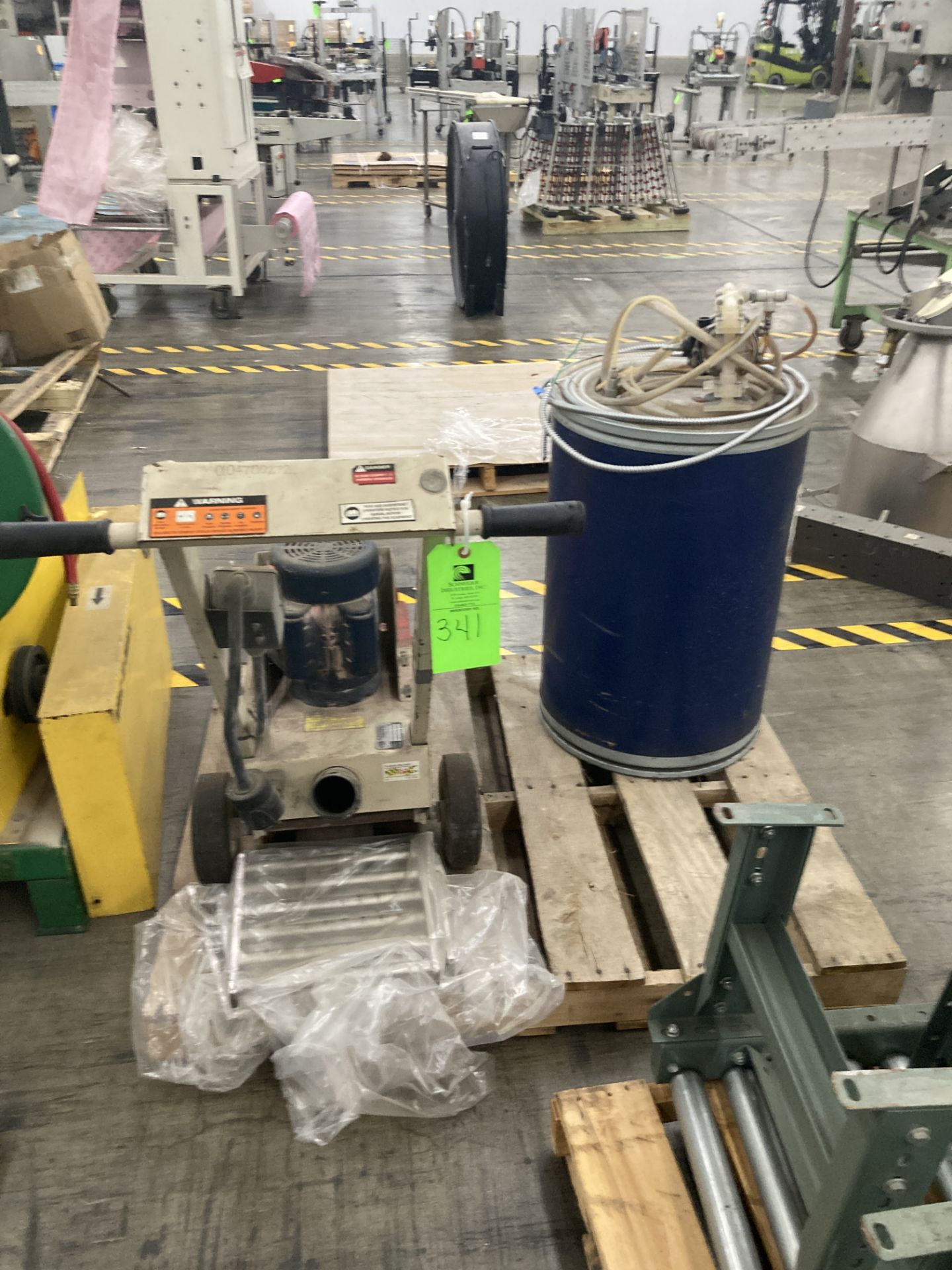 LOT OF pallet, Edco surface grinder, model SEC-15L and barrel with diaphragm pump Rig Fee: $50