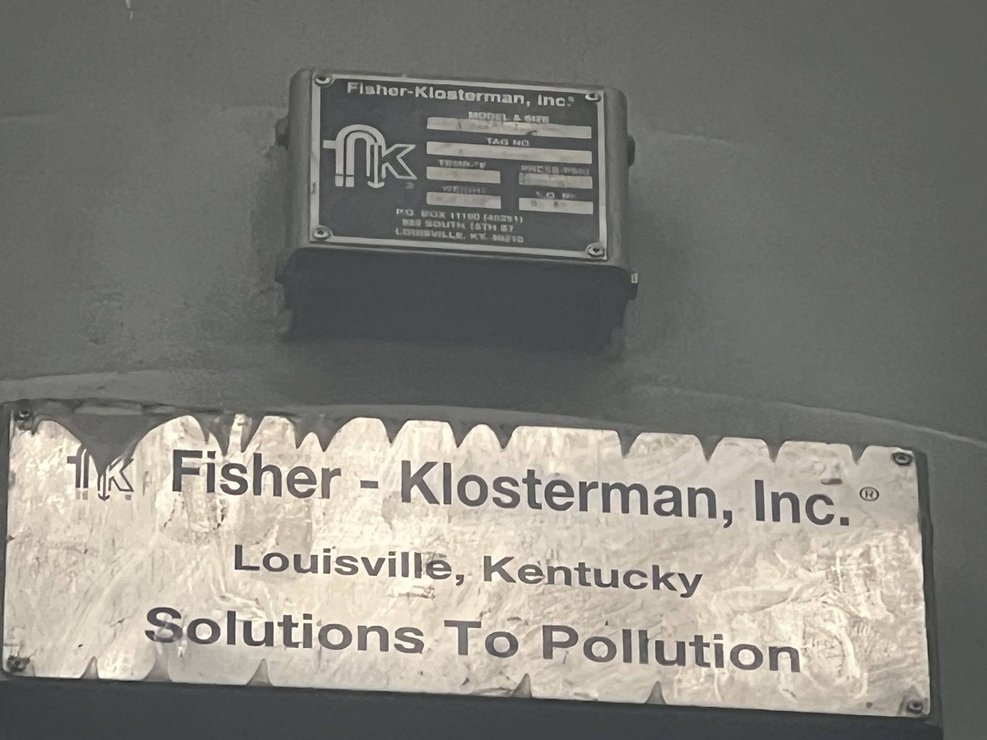 Fisher-Klosterman Dust Collector with the receiver tank, Approx. 18ft. T and 5ft. in diameter. - Image 4 of 4