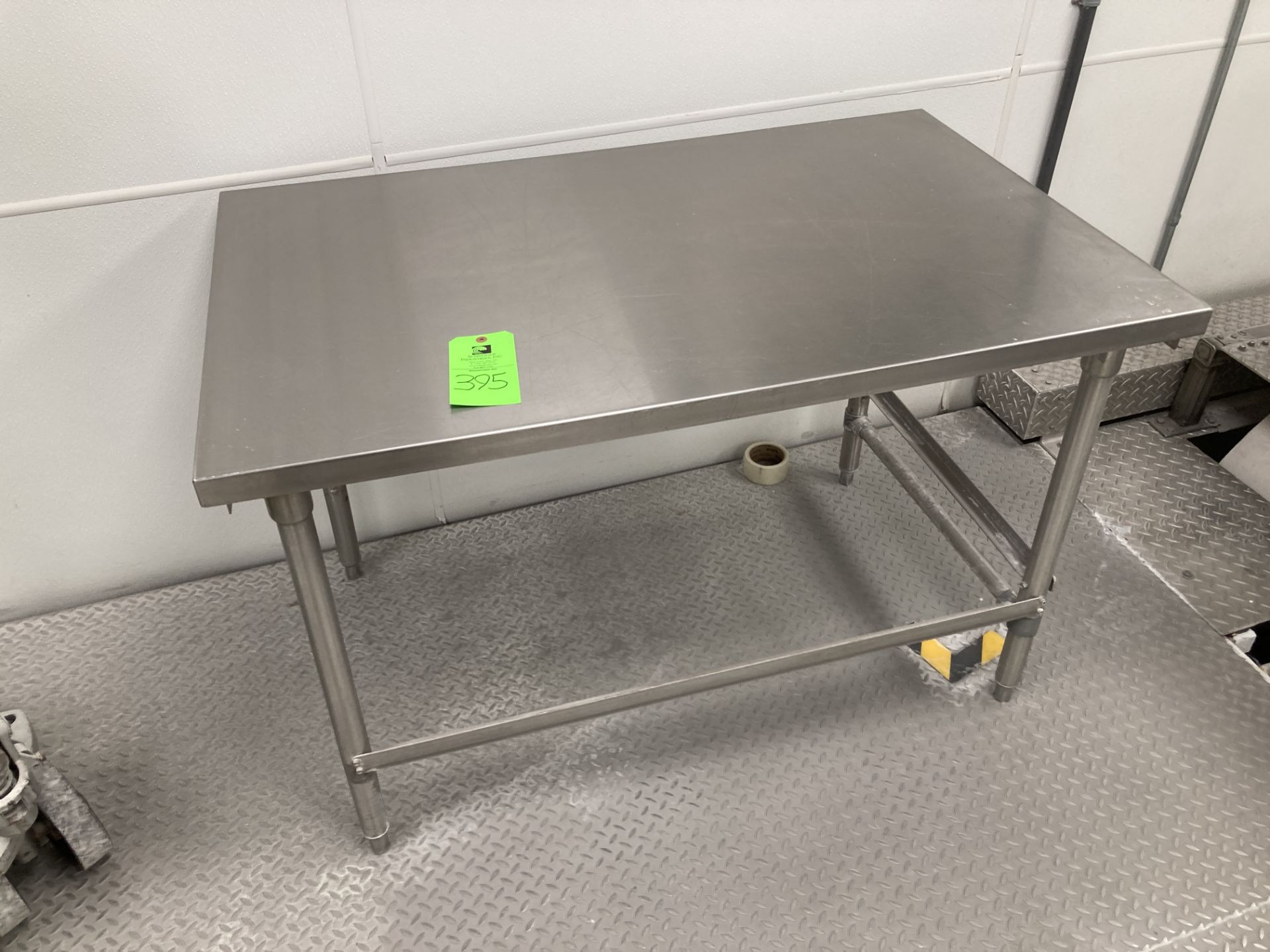 Stainless steel table, 30 in x 48 in Rigging Fee: $ 35