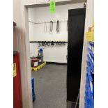 CONTENT OF ROOM, belt with wall rack, spill container 24 in x 48 in, Fastenal storage cabinet, steel