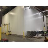 Thermal-Loc walk-in box 45 ff x 55 ft x 20 ft hgt with Russell refrigeration system, condenser