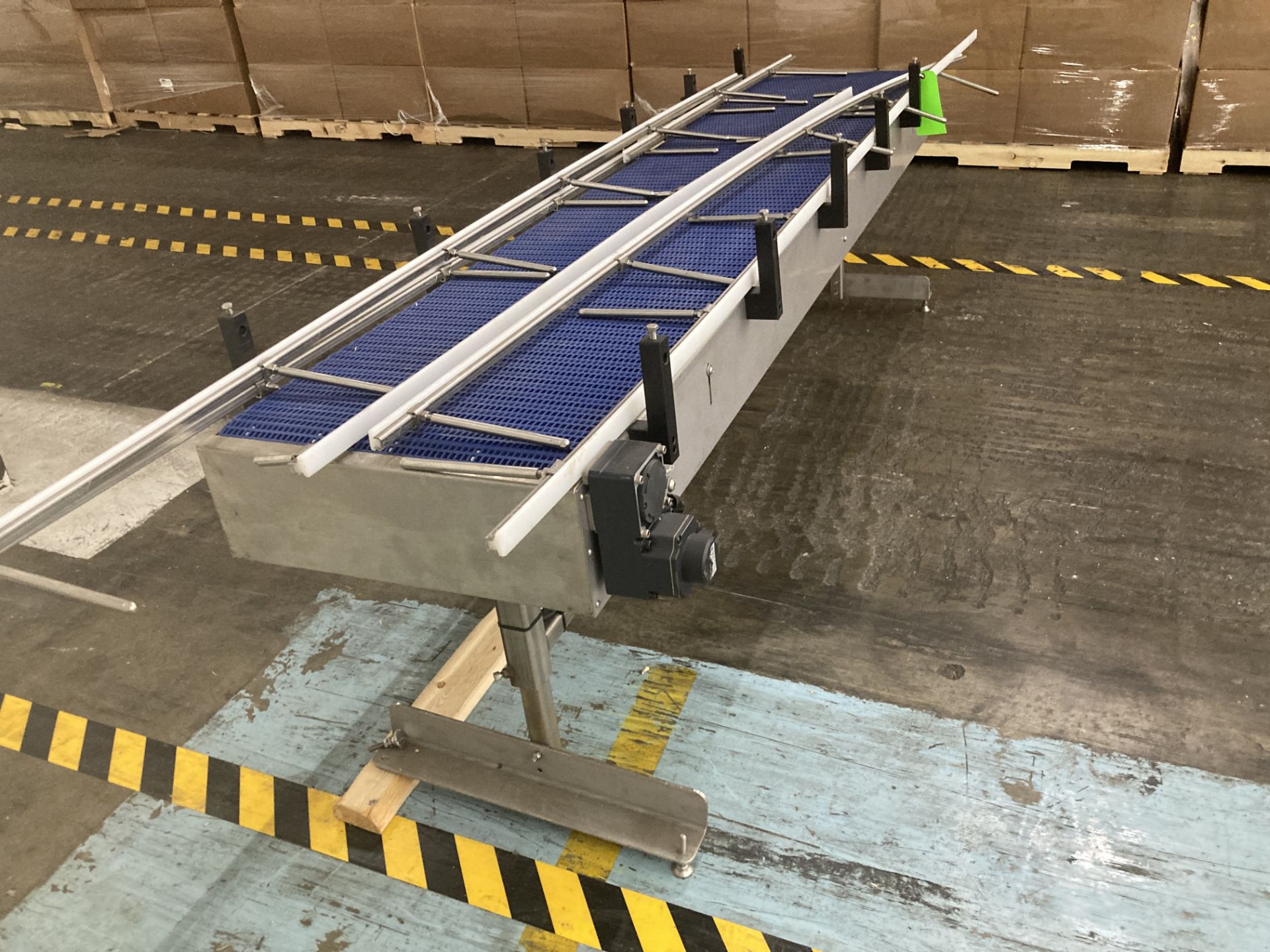 Stainless steel frame mattop conveyor system , 20 in w x 98 in lg Rigging Fee: $ 100 - Image 2 of 2