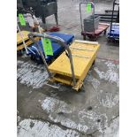 Lift table push cart, 400 lbs cap, 20 in x 36 table Rigging Fee: $ 35