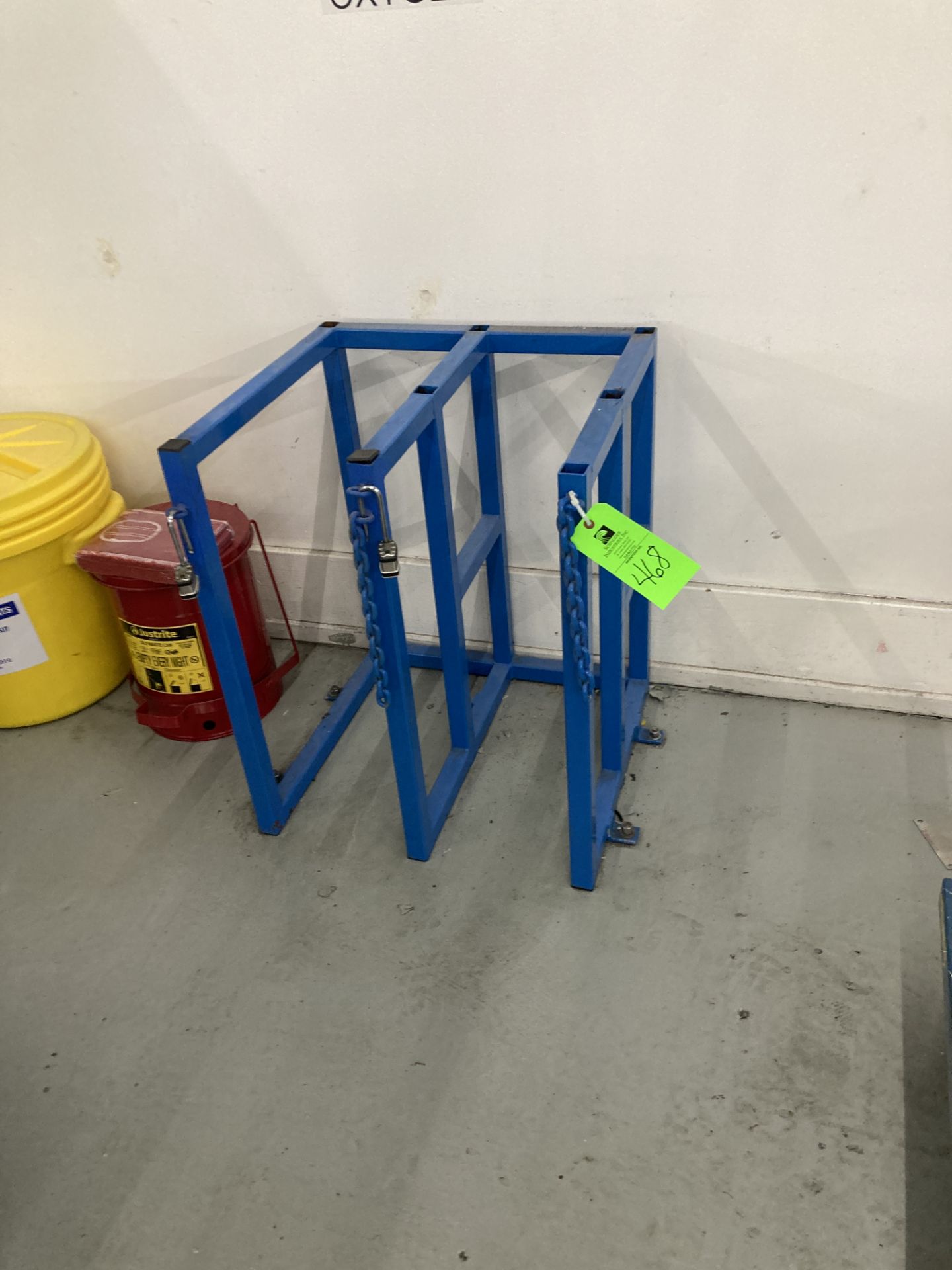 LOT OF 2 floor mount cylinder storage racks Rigging Fee: $ 75 - Image 2 of 2