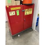 Flammable storage cabinet , 43 in w x 18 in d x 43 in h Rigging Fee: $ 75