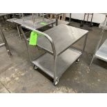 Jamco stainless steel push cart, 24 in x 36 in x 27 in h Rigging Fee: $20