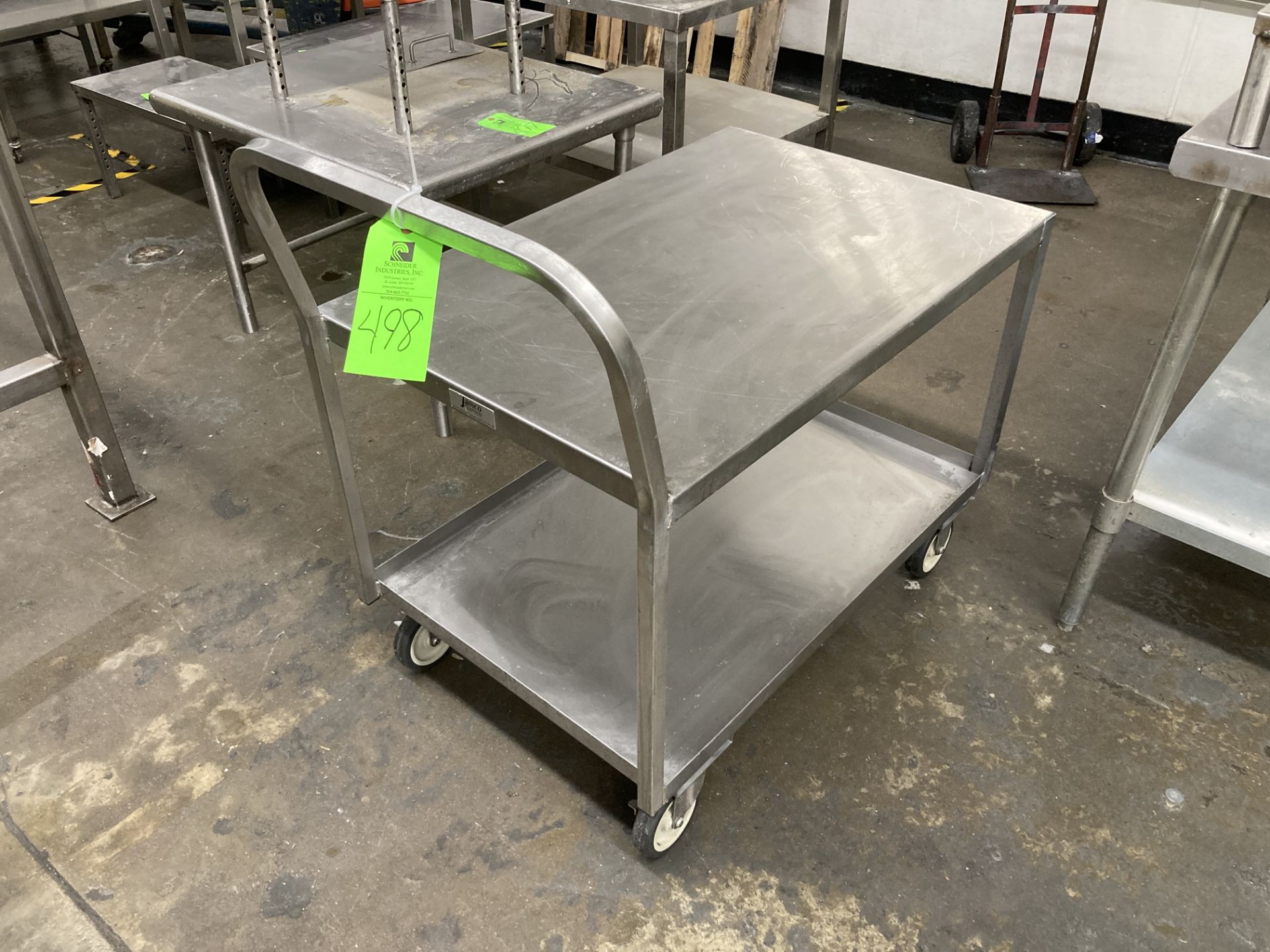 Jamco stainless steel push cart, 24 in x 36 in x 27 in h Rigging Fee: $20