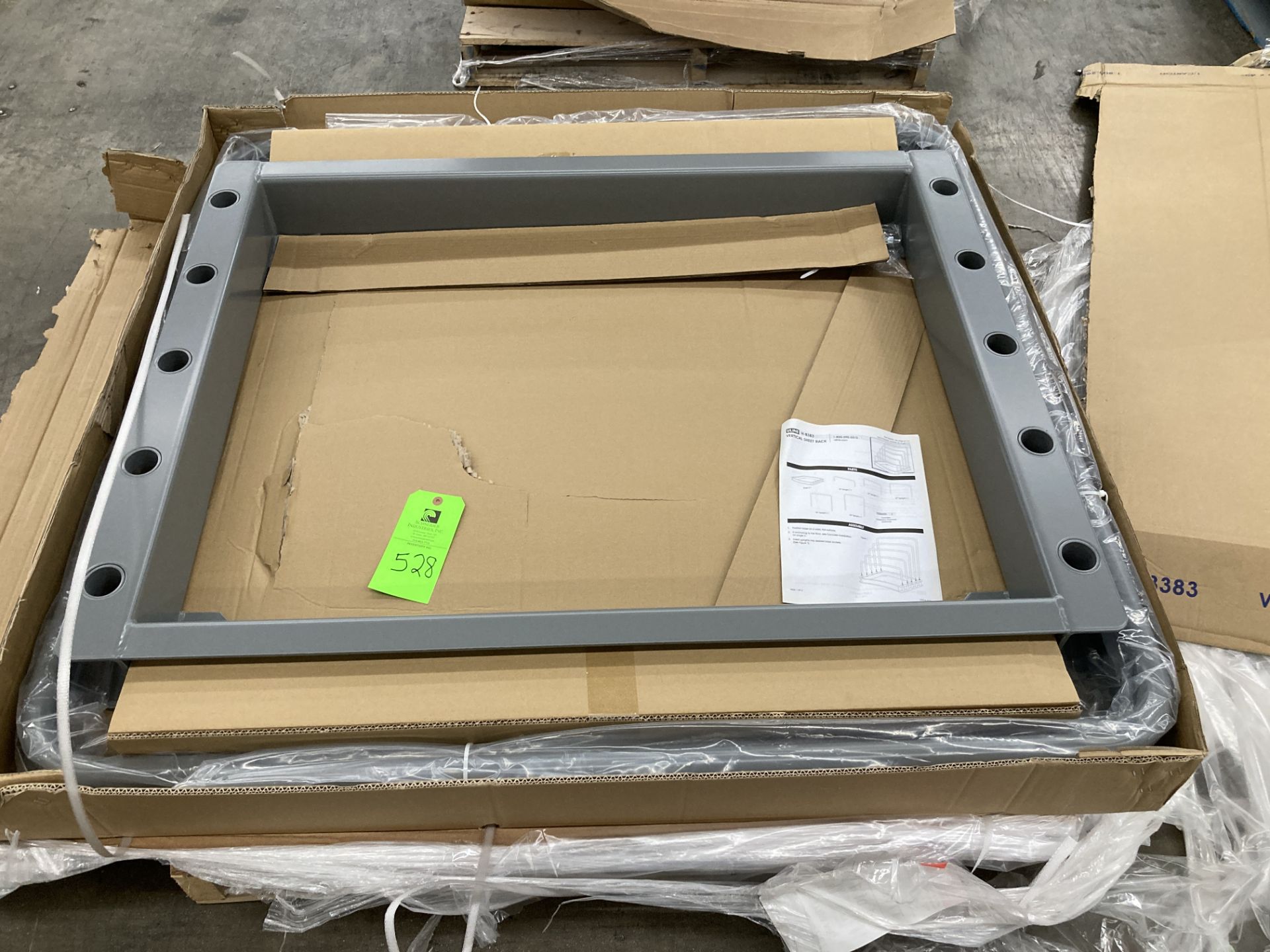 Uline vertical sheet rack, model H-8383 Rigging Fee: $ 75