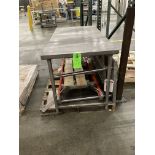 LOT OF 2 stainless steel tables, 30 in 60 in x 32 in h & 49 in x 24 in x 26 in h Rigging Fee: $ 75
