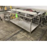 Stainless steel table 32 in x 72 in with VFD control Dorner conveyor 12 in x 60 in Rigging Fee: $