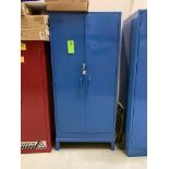 Steel storage cabinet, 36 in w x 24 in d x 78 in hgt Rigging Fee: $50