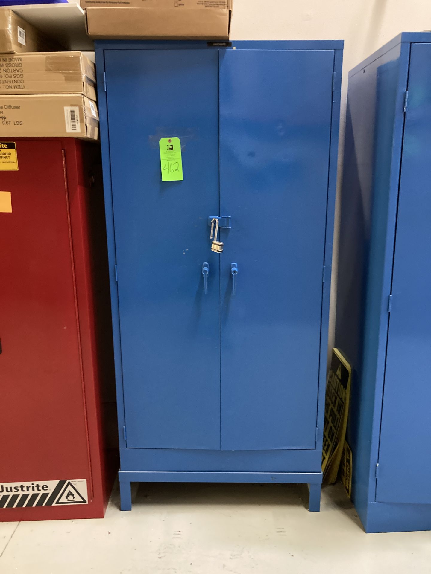 Steel storage cabinet, 36 in w x 24 in d x 78 in hgt Rigging Fee: $50