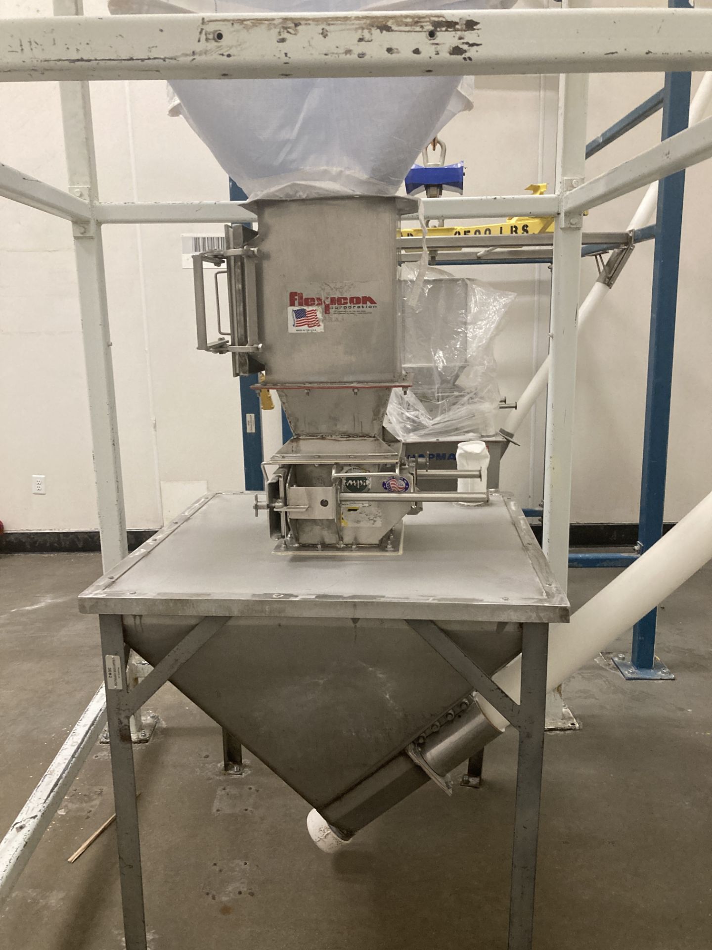 Flexicon bag feed system with hopper Rigging Fee: $ 425 - Image 2 of 2