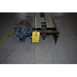 Conveyor 8'9.5" long straight into 90 degree corner, 3'9" drive section, 10" wide chain, 1/2 hp