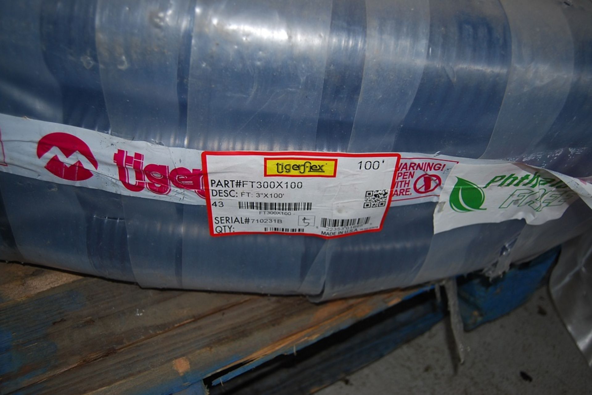 Tiger Flex Hose, Part # FT300x100, Desc: FT 3" x 100', Some hose has been used, but this is an - Image 3 of 3