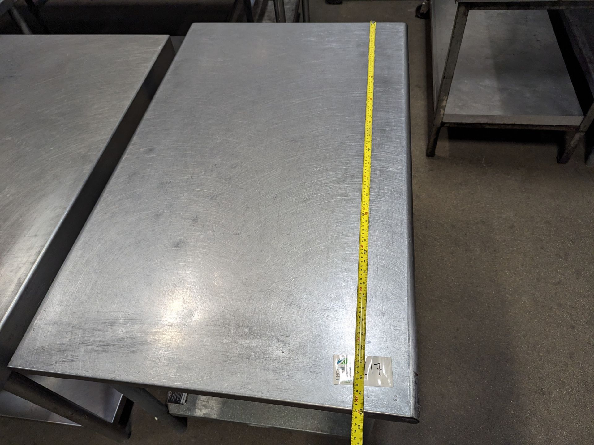 Lot of 2 4ft Long SS Tables, Dimensions LxWxH: 48x30x34 each - Image 3 of 7