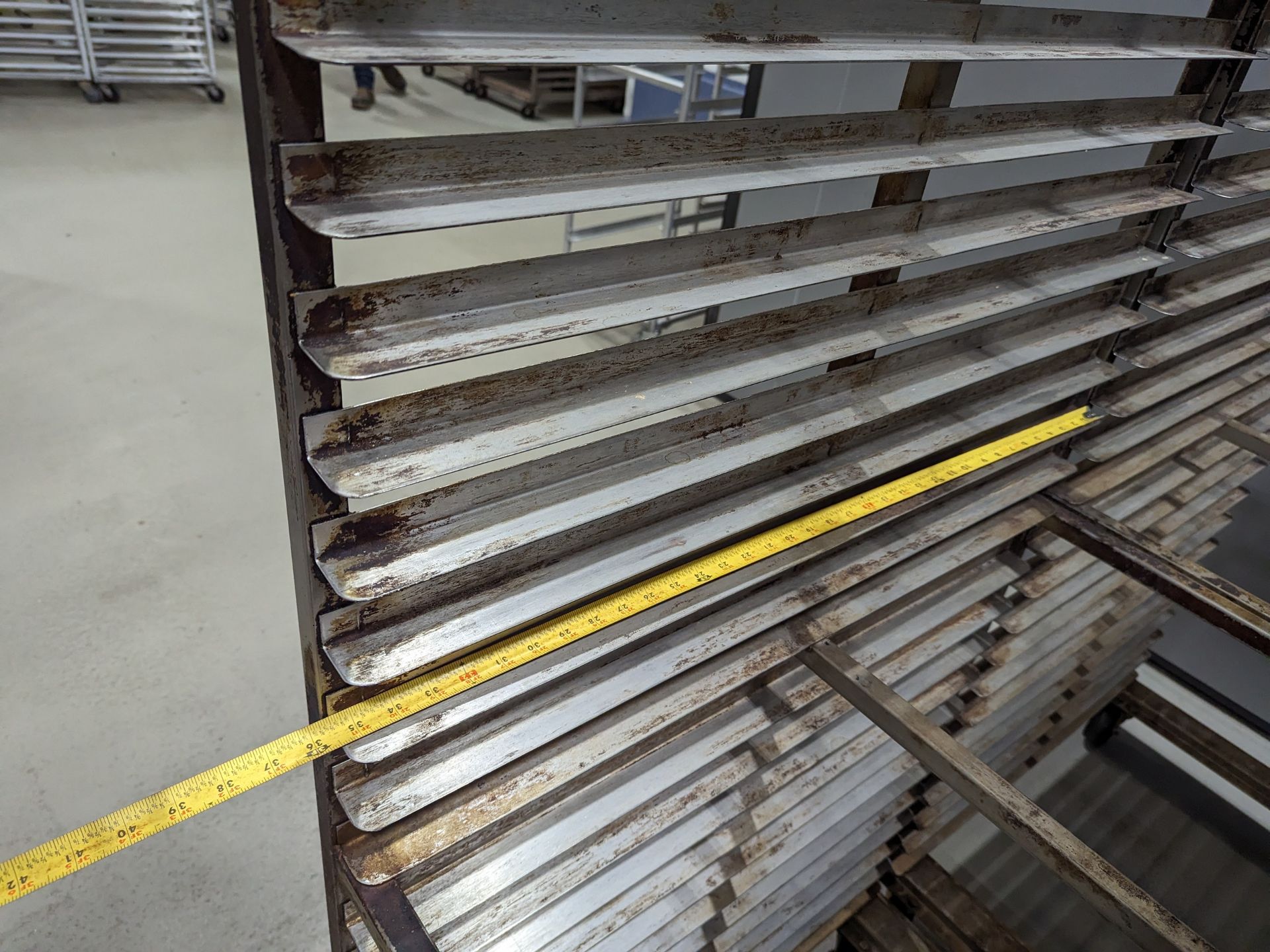 Lot of 4 Double Wide Stainless Steel Bakery Racks, Dimensions LxWxH: 72x57x69 Measurements are for l - Image 4 of 6