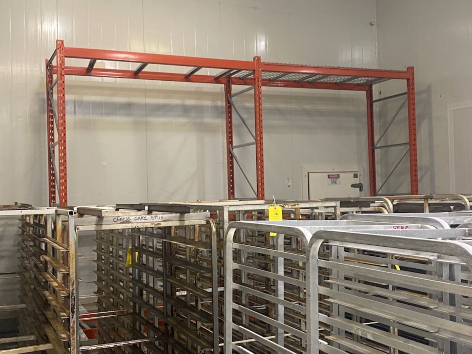 7 sections of pallet racking 12' high 42" wide, 12 uprights, 50 beams, Mesh on most - Image 6 of 6