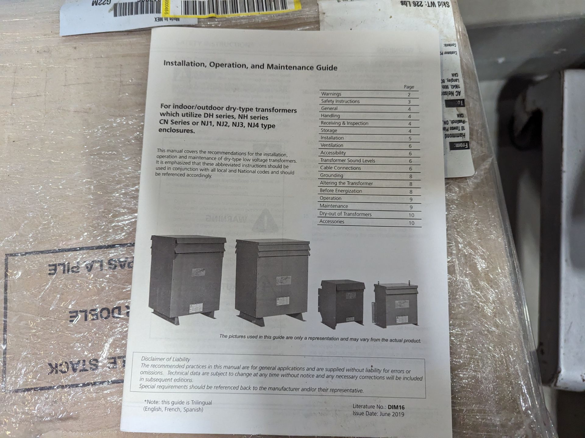 New Hammond Power 15KVa Transformer, 600HV 480LV, Dimensions LxWxH: 28x29x28 - Image 2 of 4