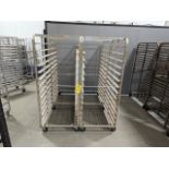 Lot of 4 Double Wide Aluminum Bakery Racks, Dimensions LxWxH: 72x57x69 Measurements are for lot of