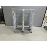 Lot of 4 Single Wide Aluminum Bakery Racks, Dimensions LxWxH: 53x42x69 Measurements are for lot of