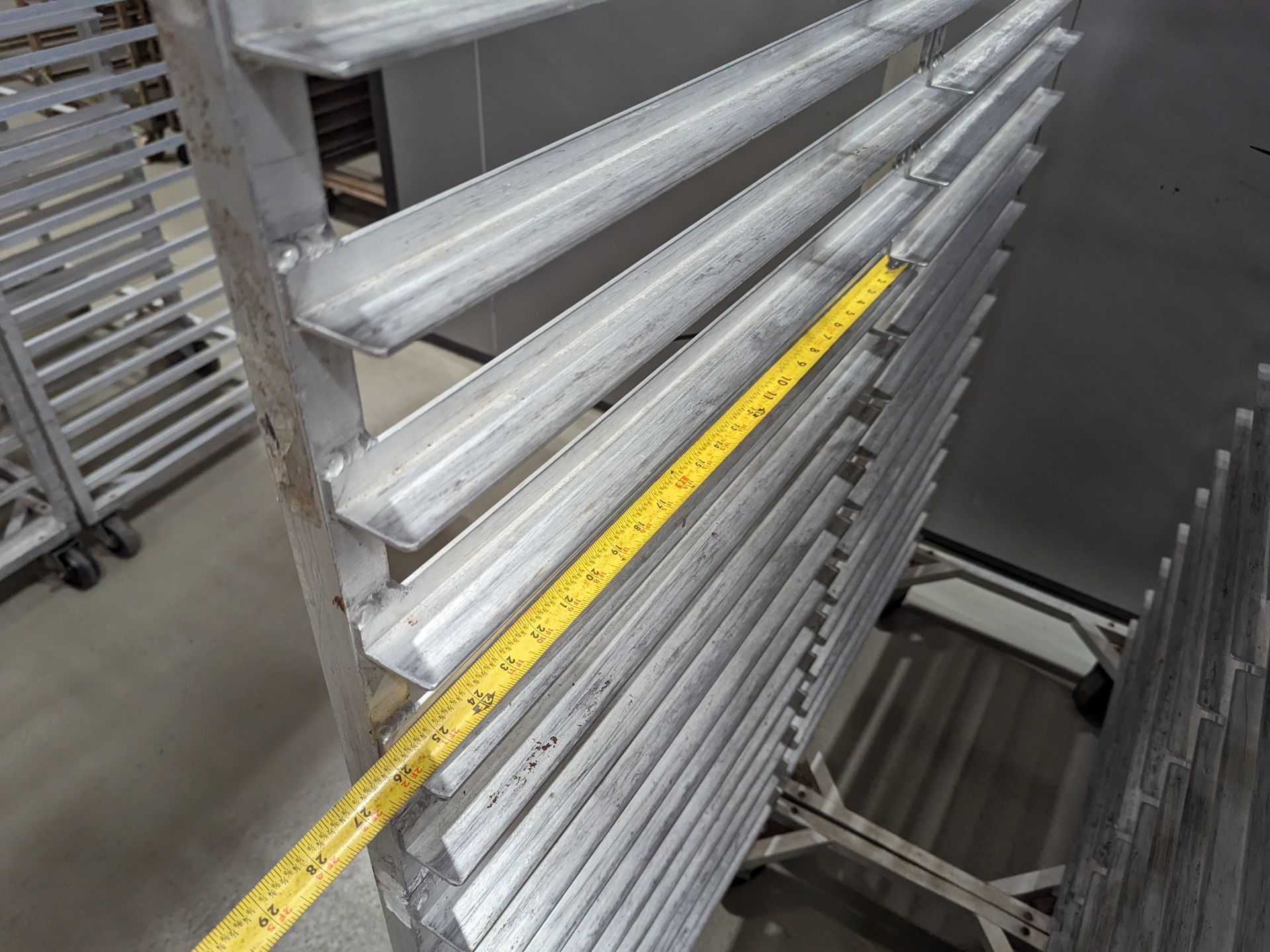 Lot of 4 Single Wide Aluminum Bakery Racks, Dimensions LxWxH: 53x41x69 Measurements are for lot of - Image 4 of 6